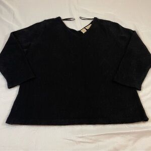 Apostrophe Black V-Neck Sweater